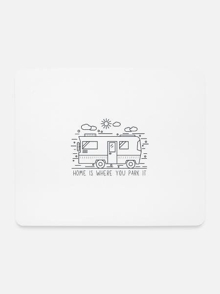 Zuhause ist, wo man es parkt - Mousepad (Querformat) - Weiß