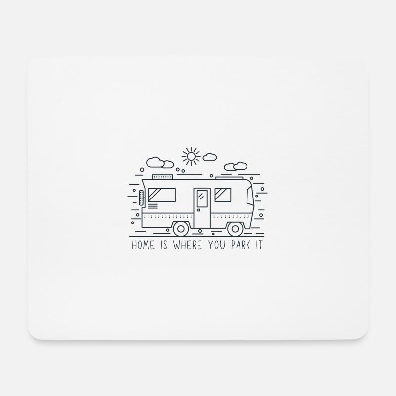 Zuhause ist, wo man es parkt - Mousepad (Querformat) - Weiß