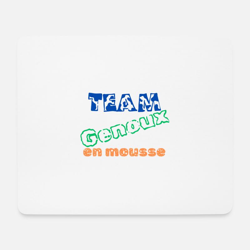 Team Foam Knees - Mouse Pad (horizontal) - white