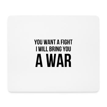 Warrior Quote Fitness - Mouse Pad (horizontal) - white - Front