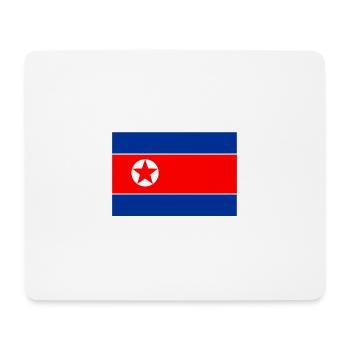 Drapeau du logo de la Corée du Nord Drapeau nord-coréen - Tapis de souris (format paysage) - blanc - Devant