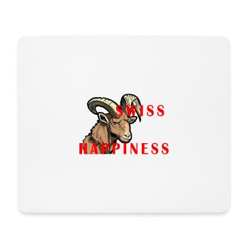Steinbock Swiss Happiness - Mousepad (Querformat) - Weiß - Vorne