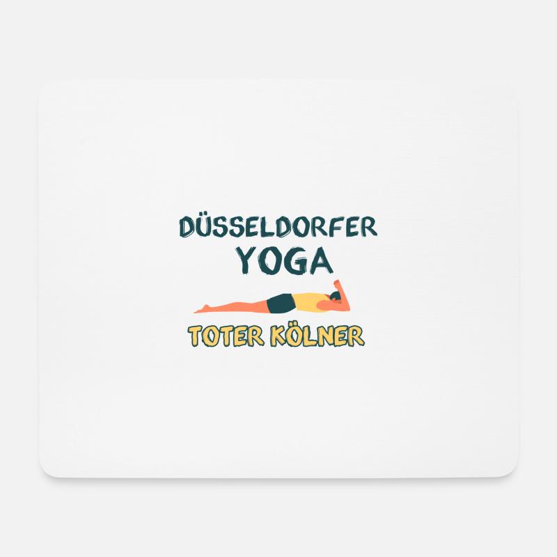 düsseldorfer yoga,yoga,düsserdorf,toter kölner - Mousepad (Querformat) - Weiß