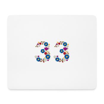Fleurs 33 - Tapis de souris (format paysage) - blanc - Devant