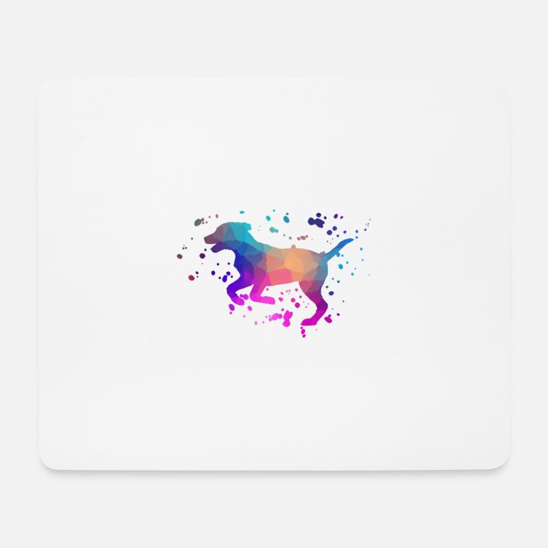 Hund Hündchen Haustier Farbe - Mousepad (Querformat) - Weiß