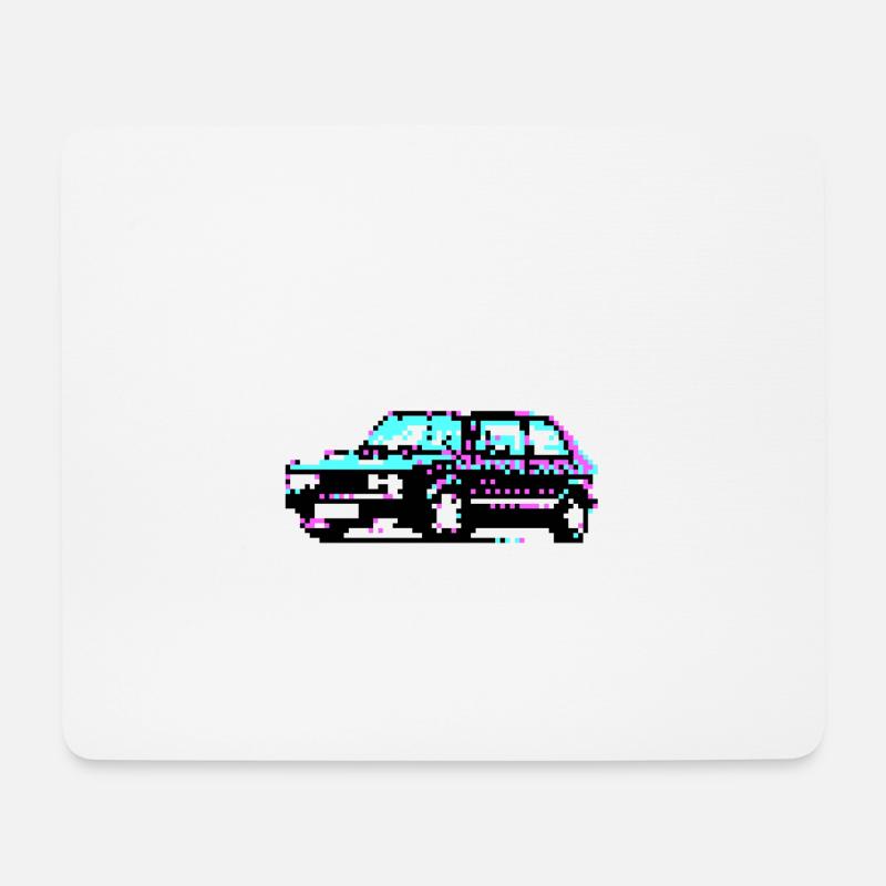 PIXELGOLF Oldtimer - Mousepad (Querformat) - Weiß
