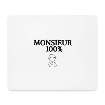 Herr 100% - Mousepad (Querformat) - Weiß - Vorne