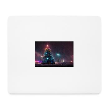 Sapin de Noël futuriste - Tapis de souris (format paysage) - blanc - Devant