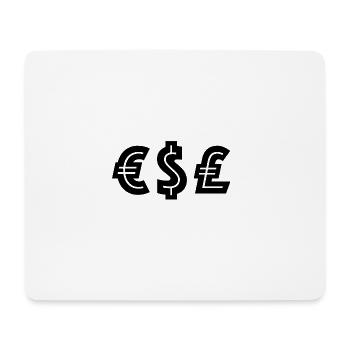 Geld regiert die Welt - Mousepad (Querformat) - Weiß - Vorne