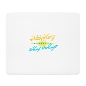 My heart beats Schlager - Mouse Pad (horizontal) - white - Front