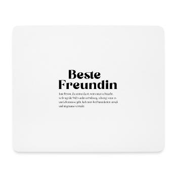 Beste Freundin - Mousepad (Querformat) - Weiß - Vorne