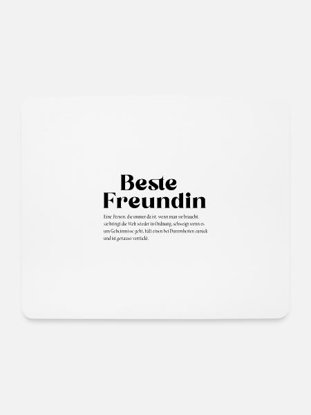 Beste Freundin - Mousepad (Querformat) - Weiß