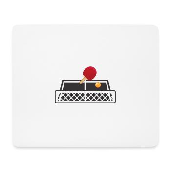 Tischtennis Tischtennis-Platte Schläger Ball - Mousepad (Querformat) - Weiß - Vorne