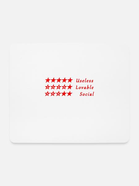 Underrated White - Mousepad (Querformat) - Weiß