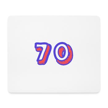 70. 70 JAHRE. 70. JAHRESTAG. 70-JÄHRIGES JUBILÄUM. - Mousepad (Querformat) - Weiß - Vorne