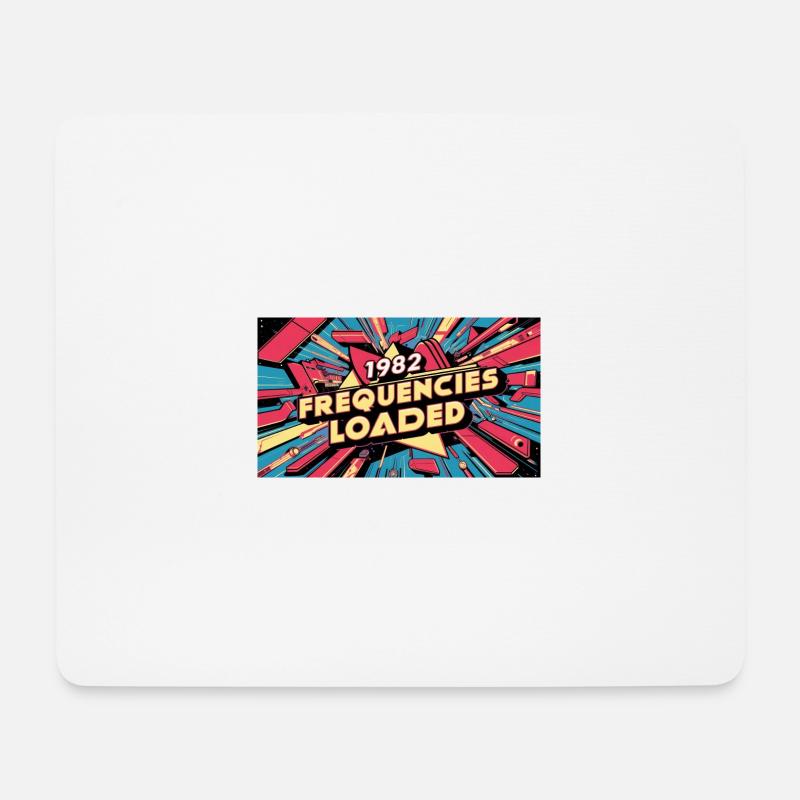 FREQUENCIES LOADED 1982 EXPLOSION - Mousepad (Querformat) - Weiß