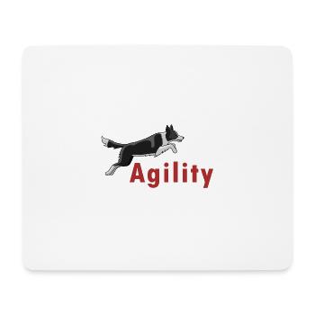 Agility-Logo "Jumping" - Mousepad (Querformat) - Weiß - Vorne