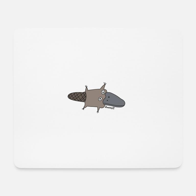Schnabeltier 1 - Mousepad (Querformat) - Weiß