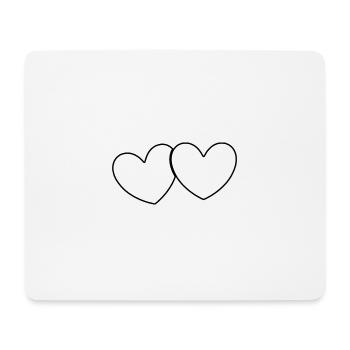 Schwarzes Herz Geschenk - Mousepad (Querformat) - Weiß - Vorne