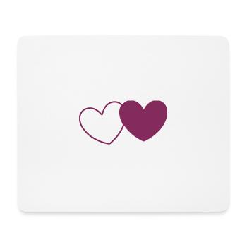 Valentinstag Herz violett - Mousepad (Querformat) - Weiß - Vorne