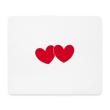 coeur rouge coeur rouge coeur rouge cadeau - Tapis de souris (format paysage) - blanc - Devant