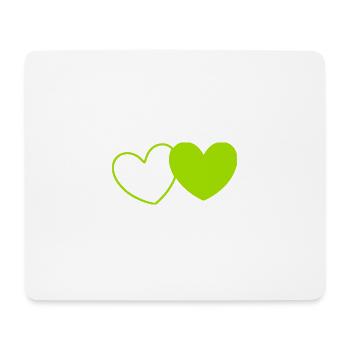 green heart green gift valentine's day - Mouse Pad (horizontal) - white - Front