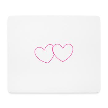 Heart Pink Heart Pink Gift Valentine's Day - Mouse Pad (horizontal) - white - Front