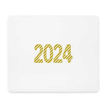 2024. FROHES NEUES JAHR. SILVESTER. NEUJAHR - Mousepad (Querformat) - Weiß - Vorne