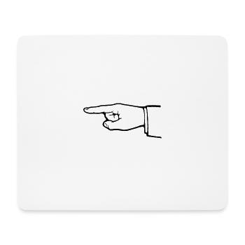 hand - Mouse Pad (horizontal) - white - Front