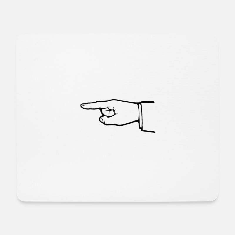 hand - Mouse Pad (horizontal) - white