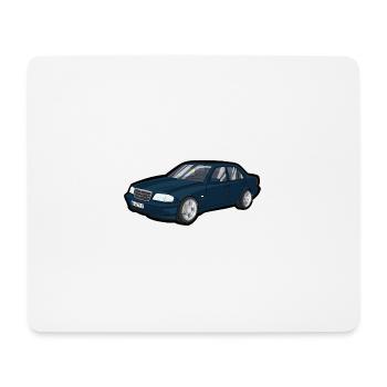 Blue Vintage Car Cartoon Car - Mouse Pad (horizontal) - white - Front