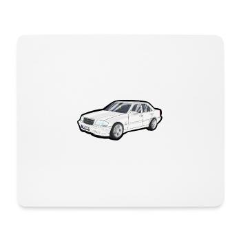 White Luxury Limousine Vector Print - Mouse Pad (horizontal) - white - Front