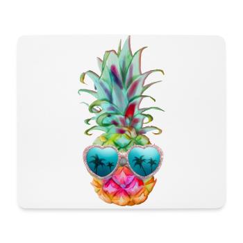 pineapple with sunglasses - pineapple and glasses - Mouse Pad (horizontal) - white - Front