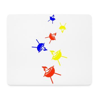 Steak Fleisch Symbol - Mousepad (Querformat) - Weiß - Vorne