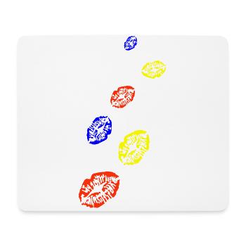Icône Lèvres - Tapis de souris (format paysage) - blanc - Devant