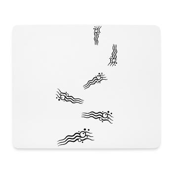 Icône d’onde - Tapis de souris (format paysage) - blanc - Devant