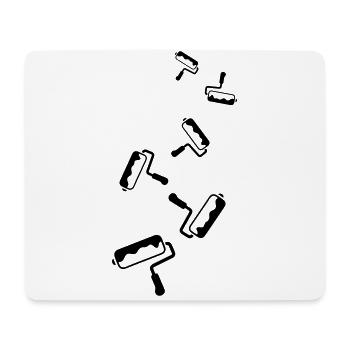 Icône Silhouette du peintre - Tapis de souris (format paysage) - blanc - Devant