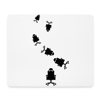 Gamer chair gaming - Mouse Pad (horizontal) - white - Front