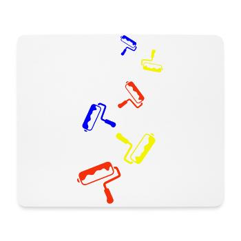 Icône Silhouette du peintre - Tapis de souris (format paysage) - blanc - Devant