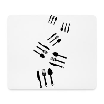 Fork cutlery - Mouse Pad (horizontal) - white - Front