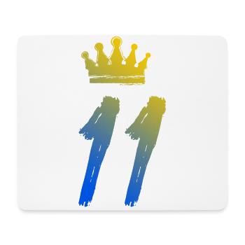 11 Zahl Krone - Mousepad (Querformat) - Weiß - Vorne