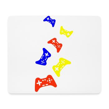 Gamepad Symbol Controller Bunt - Mousepad (Querformat) - Weiß - Vorne