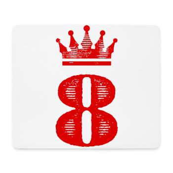 8 Number crown - Mouse Pad (horizontal) - white - Front