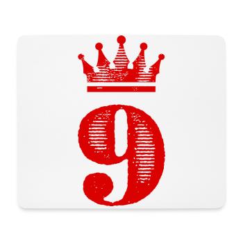 9 Zahl Krone - Mousepad (Querformat) - Weiß - Vorne