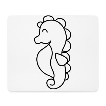 Seahorse Comic Illustration - Mouse Pad (horizontal) - white - Front