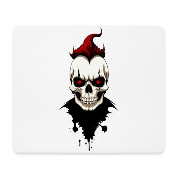Skull with red eyes - Mouse Pad (horizontal) - white - Front