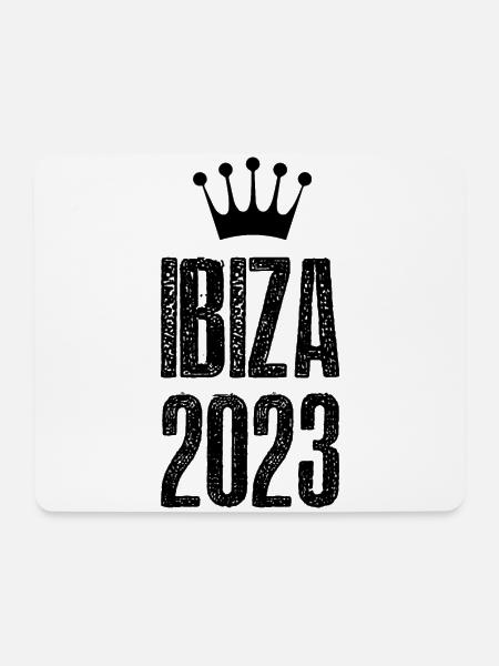 Ibiza 2023 Couronne - Tapis de souris (format paysage) - blanc