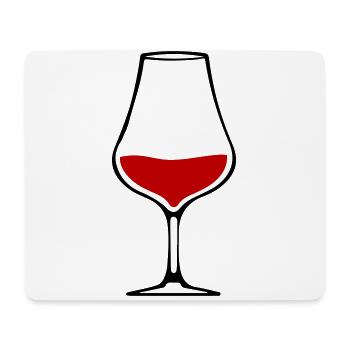 Verre à vin rouge symbole de vin - Tapis de souris (format paysage) - blanc - Devant