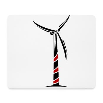 Wind Power Wind Turbine - Mouse Pad (horizontal) - white - Front