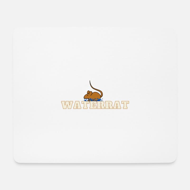 Wasserratte - Waterrat - Mousepad (Querformat) - Weiß